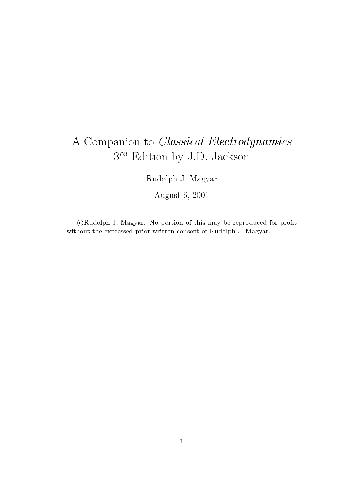 Companion to J.D. Jackson's Classical Electrodynamics