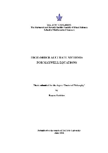 HIGH-ORDER ACCURATE METHODS FOR MAXWELL EQUATIONS