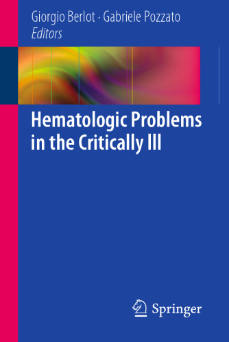 Hematologic Problems in the Critically Ill