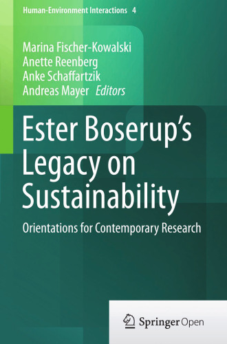 Ester Boserup’s Legacy on Sustainability: Orientations for Contemporary Research