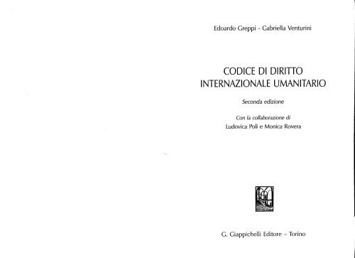 Codice di diritto internazionale umanitario