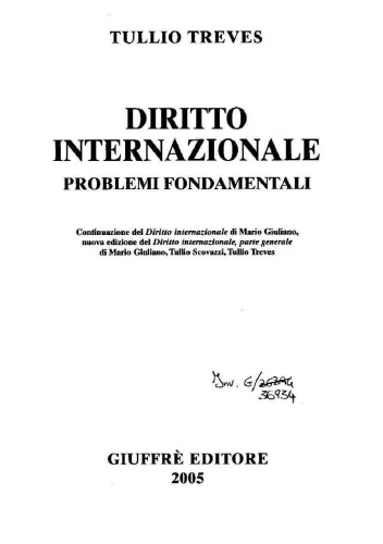 Diritto internazionale : problemi fondamentali