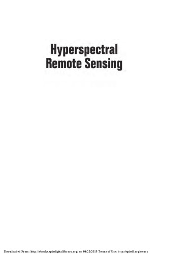 Hyperspectral Remote Sensing