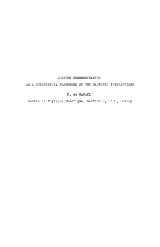 Quantum Chromodynamics: Proceedings of the X G.I.F.T. International Seminar on Theoretical Physics Held at Jaca, Huesca (Spain) June 1979