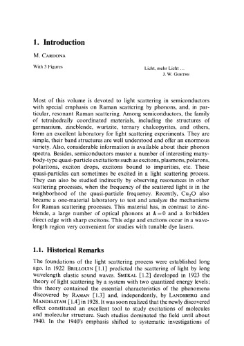 Light Scattering in Solids I: Introductory Concepts