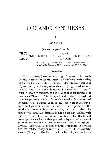 Organic syntheses: An annual publication of satisfactory methods for the preparation of organic chemicals Organic synthesis). Volume XVI  