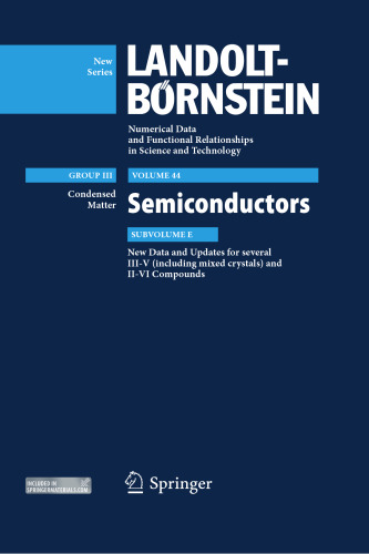 New Data and Updates for several III-V (including mixed crystals) and II-VI Compounds