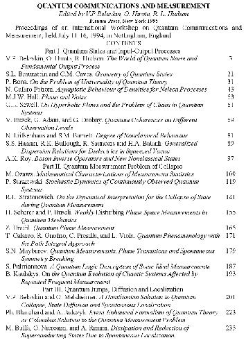 Quantum Communications and Measurement