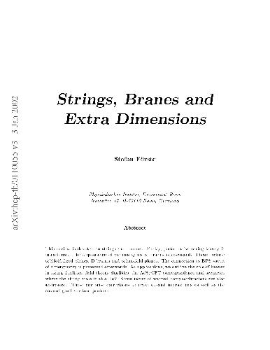 Strings Branes and Superstring Theory