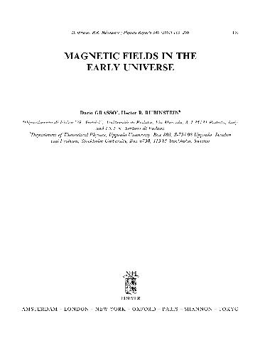 Magnetic fields in the early universe