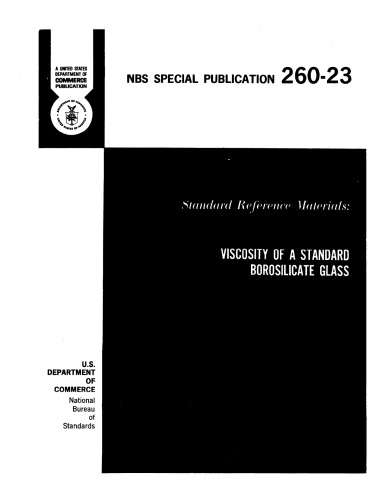 Standard Reference Materials: Viscosity of a Standard Borosilicate Glass