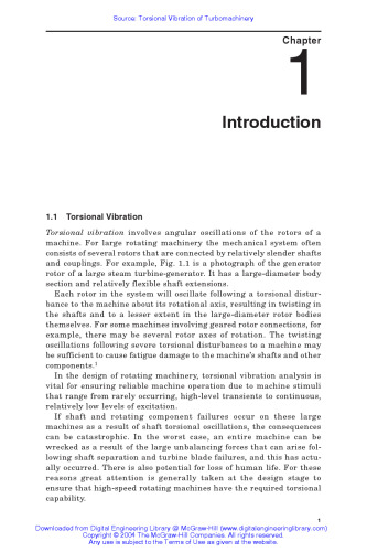 Torsional Vibration of Turbomachinery