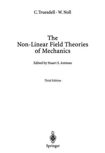 The non-linear field theories of mechanics