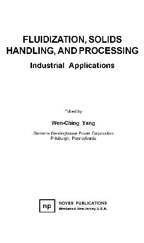 Fluidization, Solids Handling, and Processing