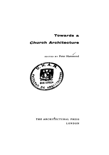 Towards a Church Architecture - Primary Source Edition