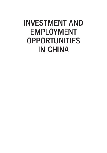 Investment and Employment Opportunities in China