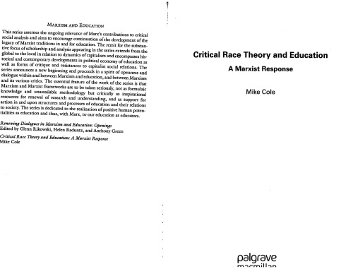 Critical Race Theory and Education: A Marxist Response