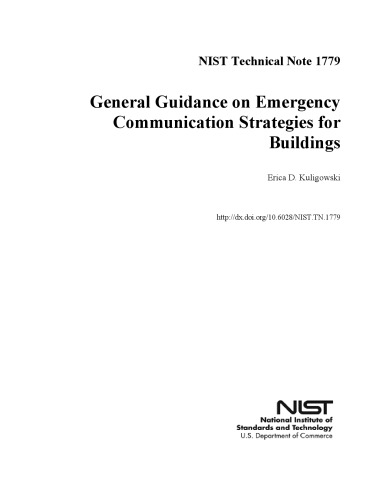 General Guidance on Emergency Communication Strategies for Buildings