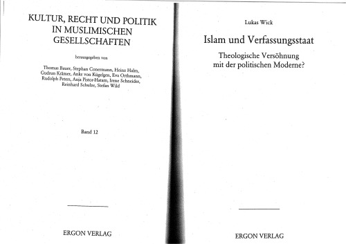 Islam und Verfassungsstaat: Theologische Versöhnung mit der politischen Moderne?