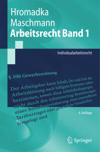 Arbeitsrecht Band 1: Individualarbeitsrecht