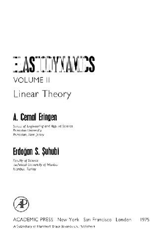 Elastodynamics. Linear theory