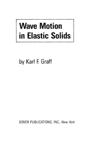 Wave motion in elastic solids