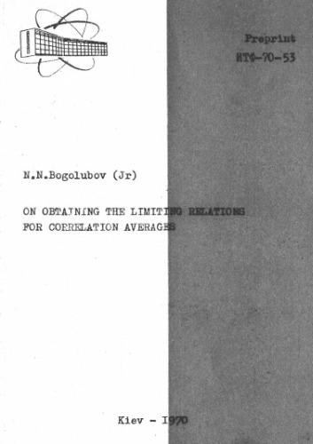 On obtaining the limiting relations for correlation averages