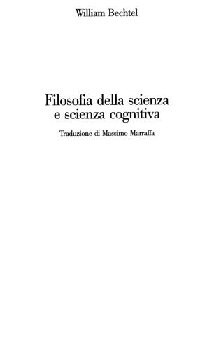 Filosofia della scienza e scienza cognitiva