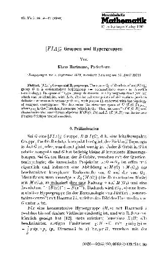 [FIA] B - Gruppen und Hypergruppen