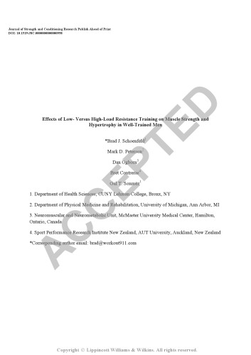 [Article] Effects of Low- Versus High-Load Resistance Training on Muscle Strength and Hypertrophy in Well-Trained Men