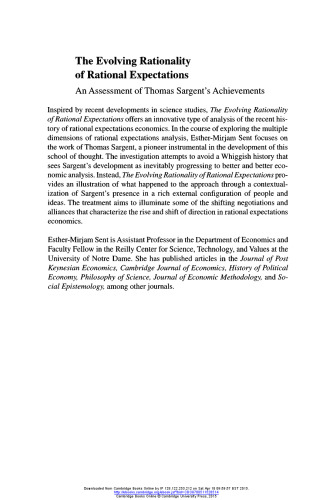 The Evolving Rationality of Rational Expectations: An Assessment of Thomas Sargent's Achievements