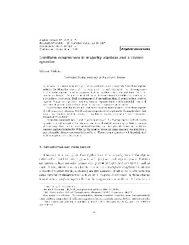 2-uniform congruences in majority algebras and a closure operator