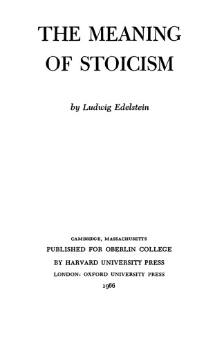 The Meaning of Stoicism