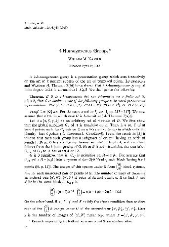 4-Homogeneous groups