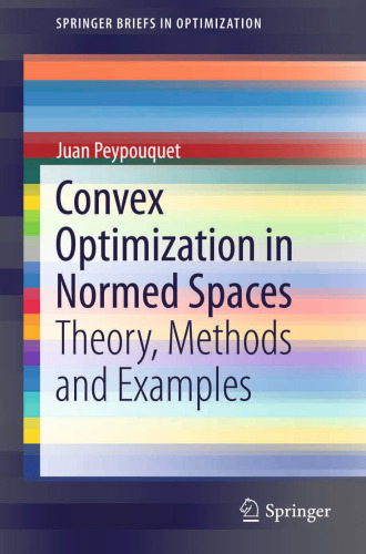 Convex Optimization in Normed Spaces: Theory, Methods and Examples