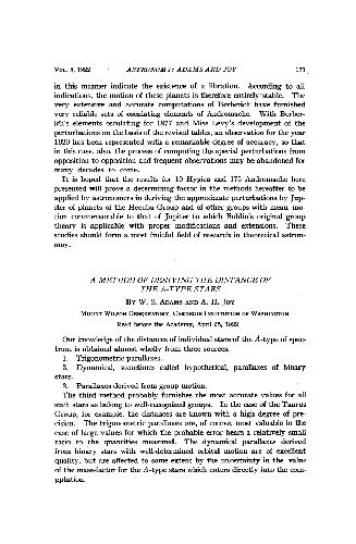 A Method of Deriving the Distance of the A-Type Stars