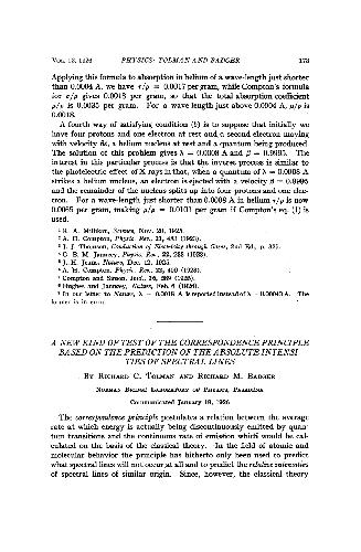 A New Kind of Test of the Correspondence Principle Based on the Prediction of the Absolute Intensities of Spectral Lines