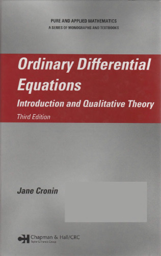 Ordinary Differential Equations: Introduction and Qualitative Theory, Third Edition