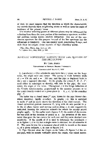 Acoustic Topography Varying with the Position of the Organ Pipe