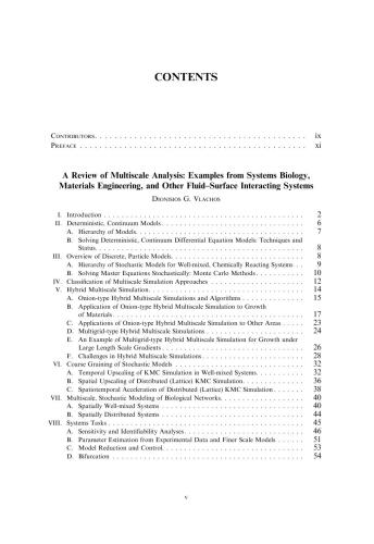 Advances in Chemical Engineering: Multiscale Analysis