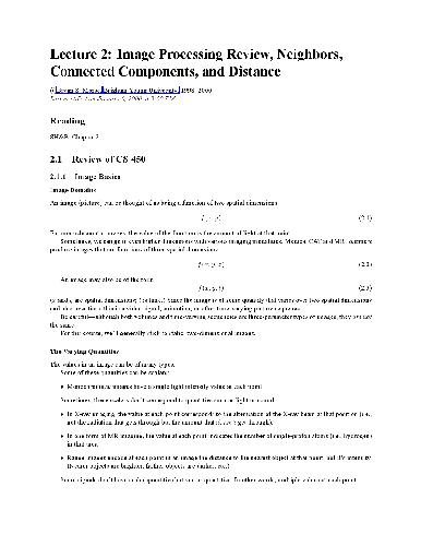 Lectures on image processing