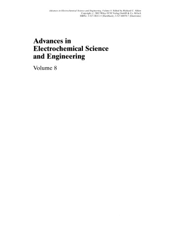 Advances in Electrochemical Sciences and Engineering, Vol. 8