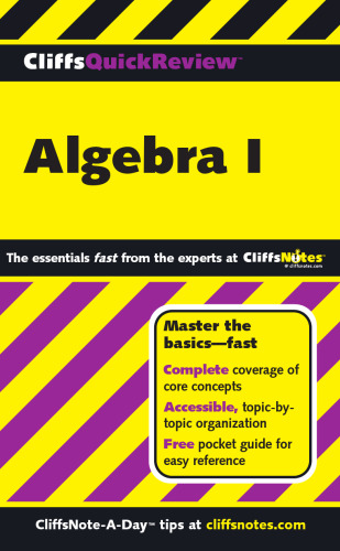 CliffsQuickReview Algebra I