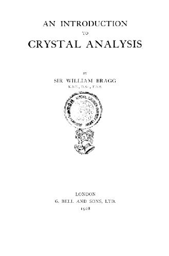 An introduction to crystal analysis