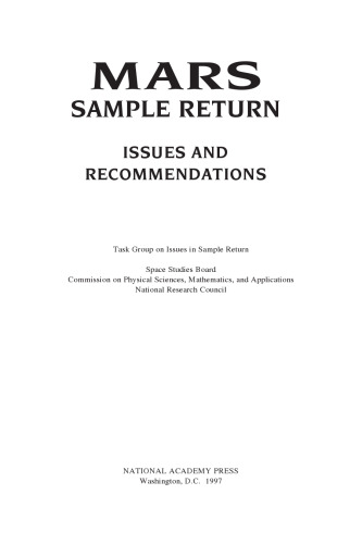 Mars Sample Return: Issues and Recommendations