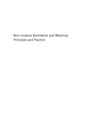 Non-invasive ventilation and weaning : principles and practice