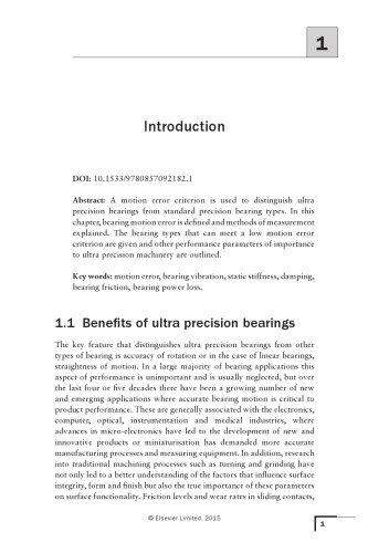 Ultra precision bearings