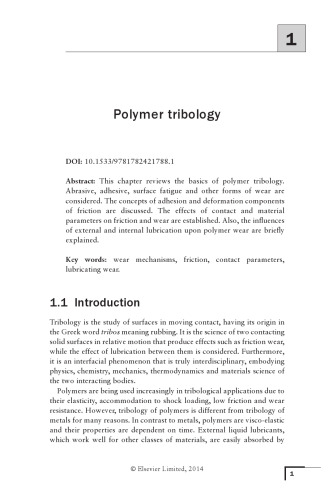 Wear of polymers and composites