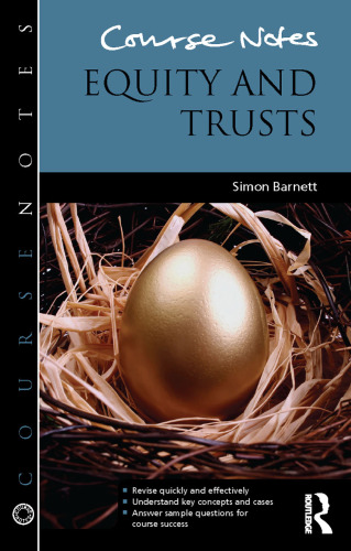 Course Notes: Equity and Trusts