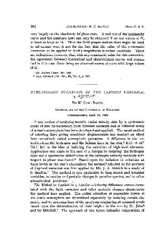 Atmospheric Pulsation of the Cepheid Variable v Aquilae